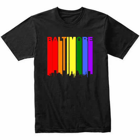 Baltimore Maryland Downtown Rainbow LGBT Gay Pride T-Shirt