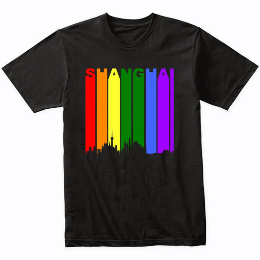 Shanghai China Downtown Rainbow LGBT Gay Pride T-Shirt