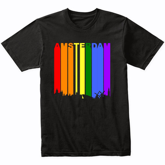 Amsterdam Netherlands Downtown Rainbow LGBT Gay Pride Shirt