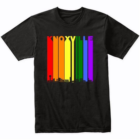 Knoxville Tennessee Skyline Rainbow LGBT Gay Pride T-Shirt