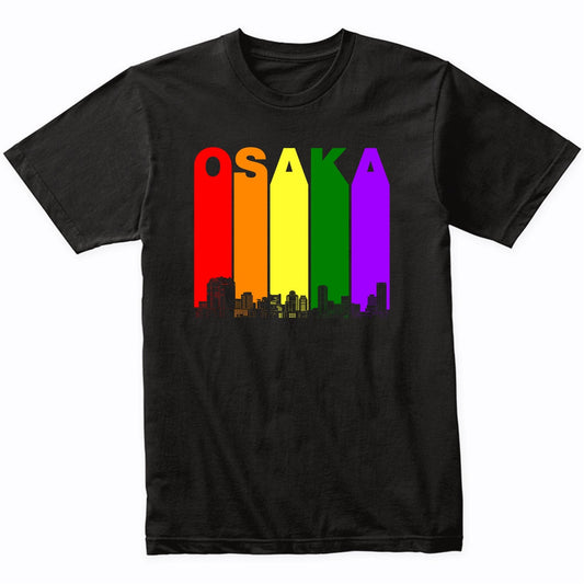 Osaka Japan Skyline Rainbow LGBT Gay Pride T-Shirt