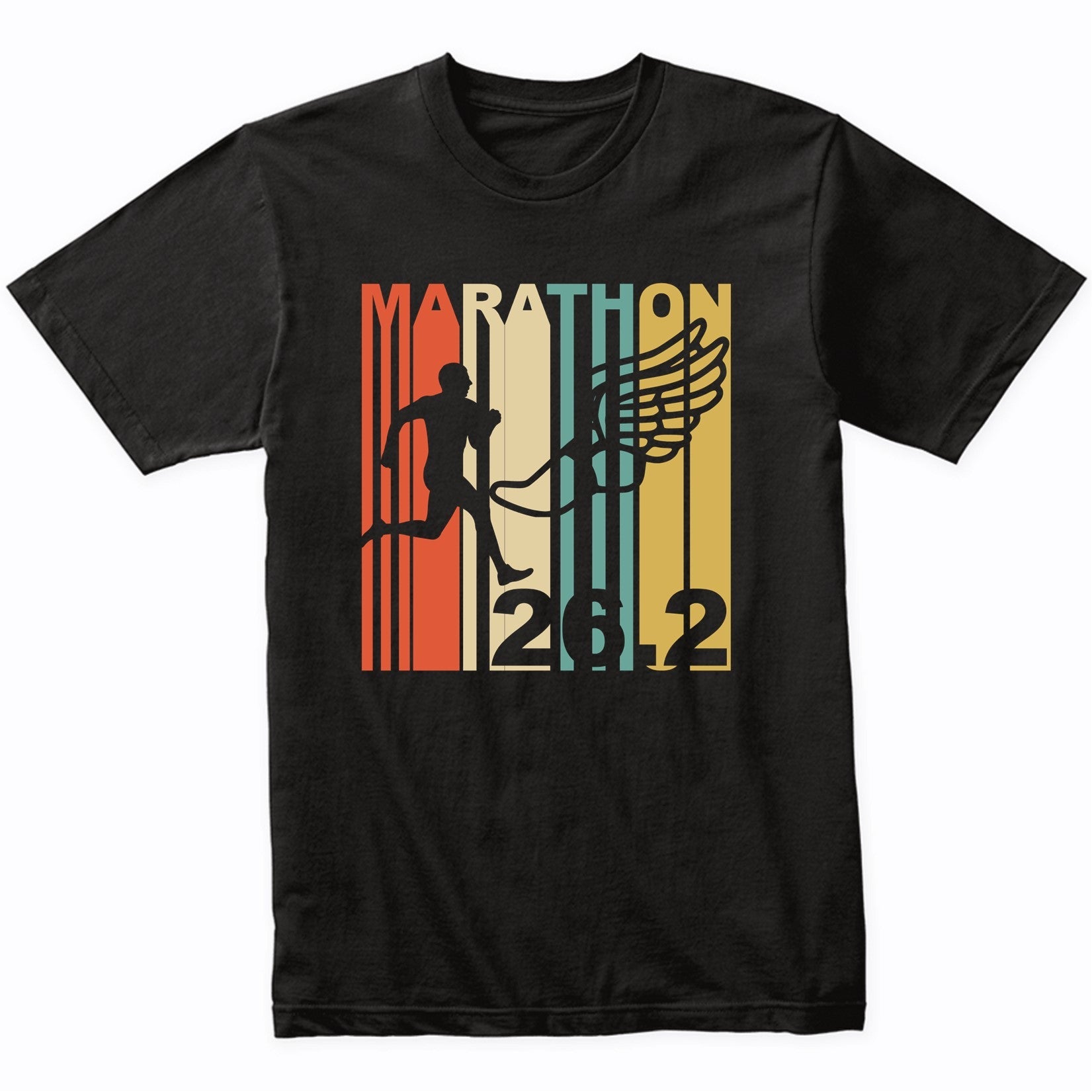 Vintage Retro 1970's Style Marathon Runner T-Shirt