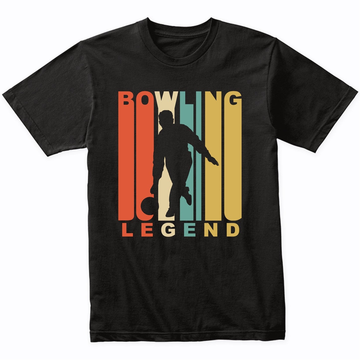 Vintage 1970's Style Bowling Legend Retro Bowler T-Shirt