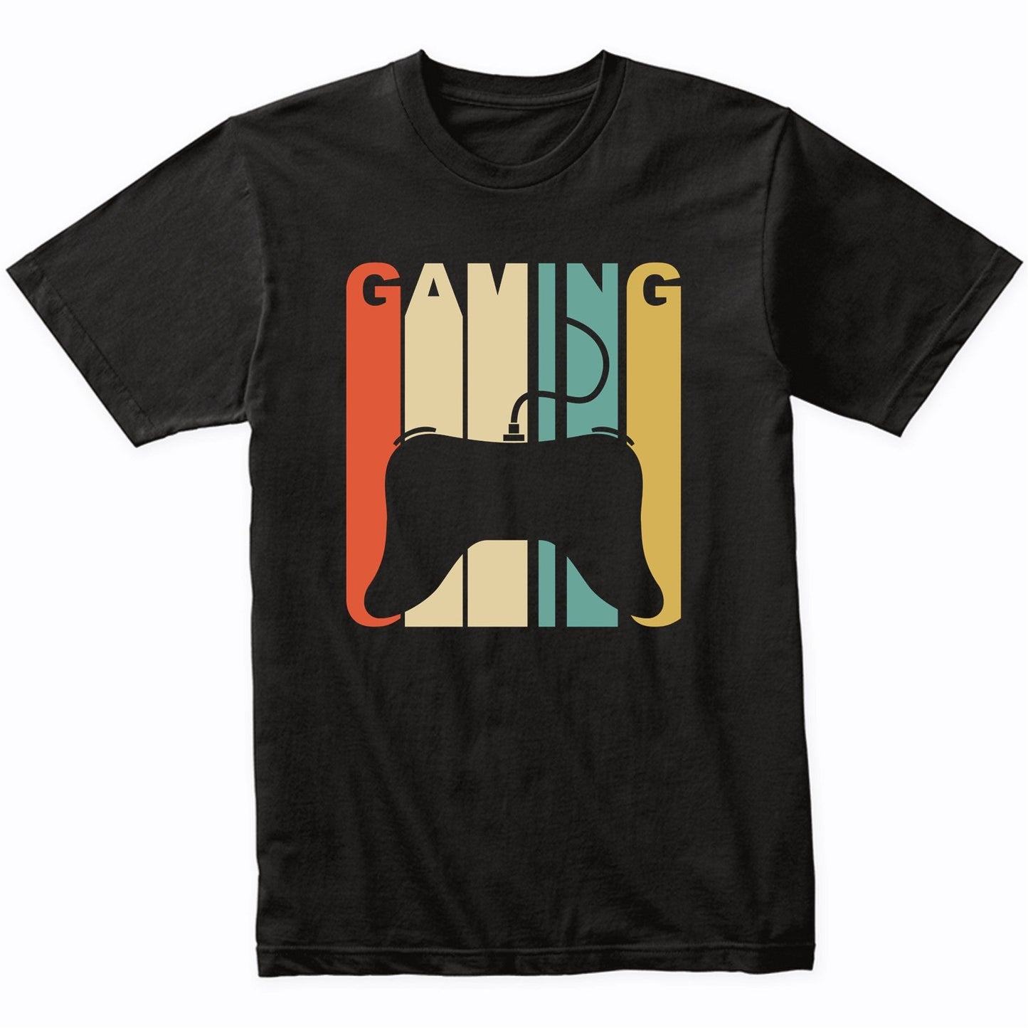 Vintage Style Gaming Controller Silhouette Retro Gamer Shirt
