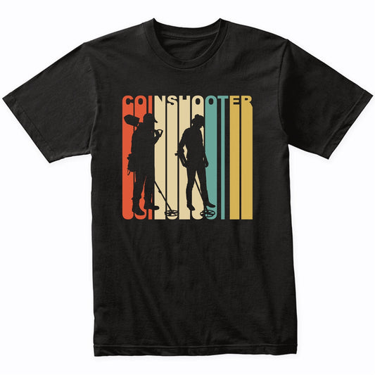 Retro 1970's Coinshooter Silhouette Metal Detecting T-Shirt