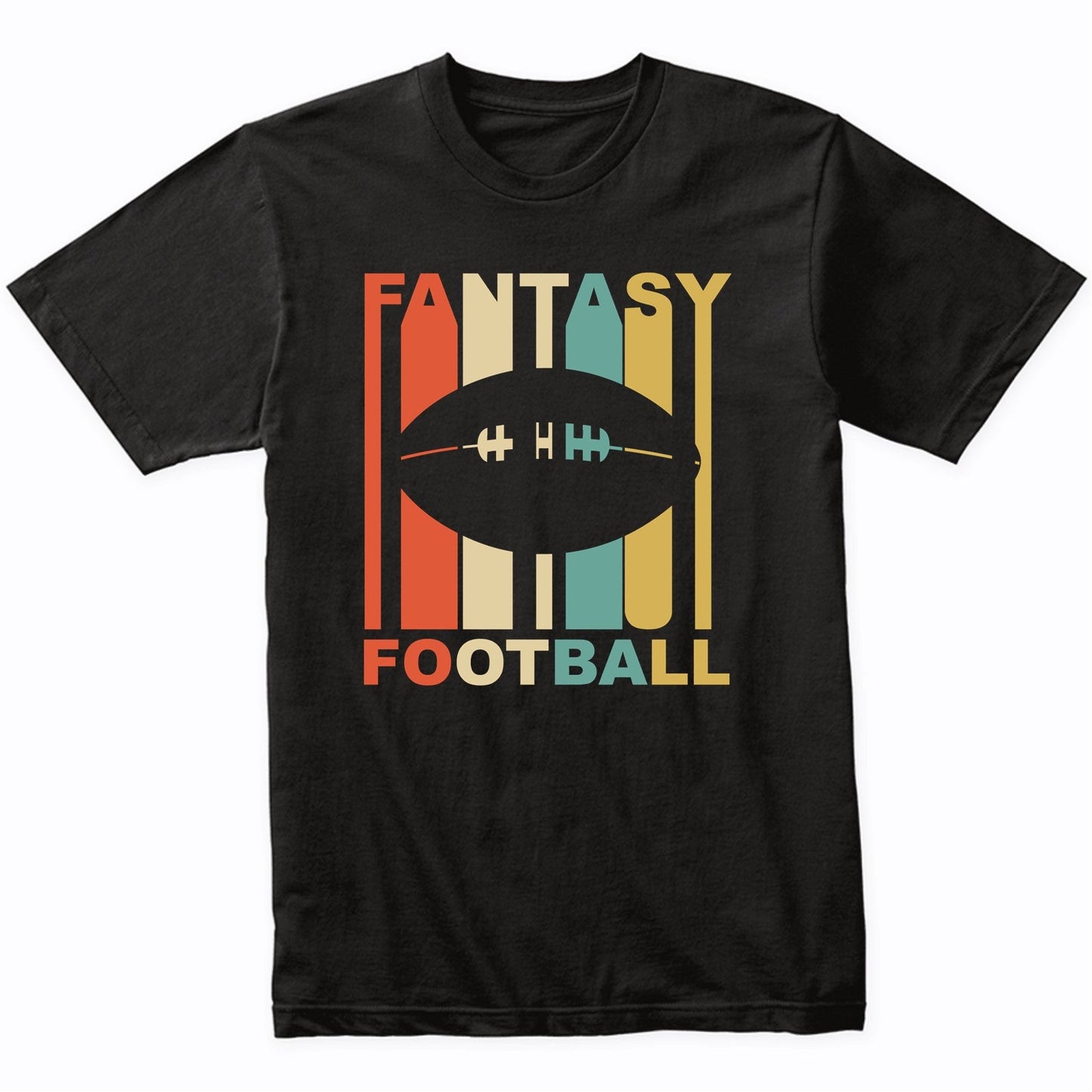 Retro 1970's Style Football Silhouette Fantasy Sports Shirt