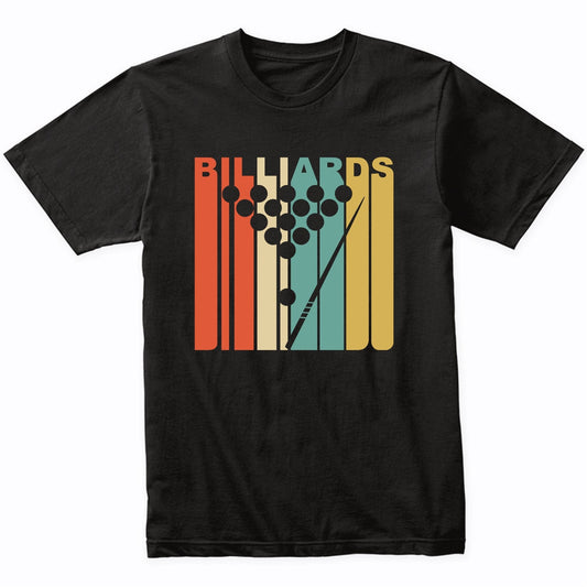 Retro Style Billiards Balls Silhouette Retro Pool T-Shirt