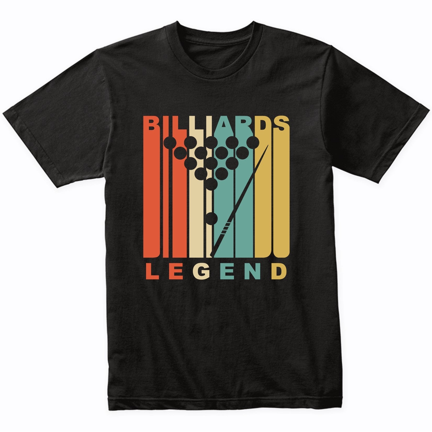 Vintage 1970's Style Billiards Legend Retro Pool T-Shirt