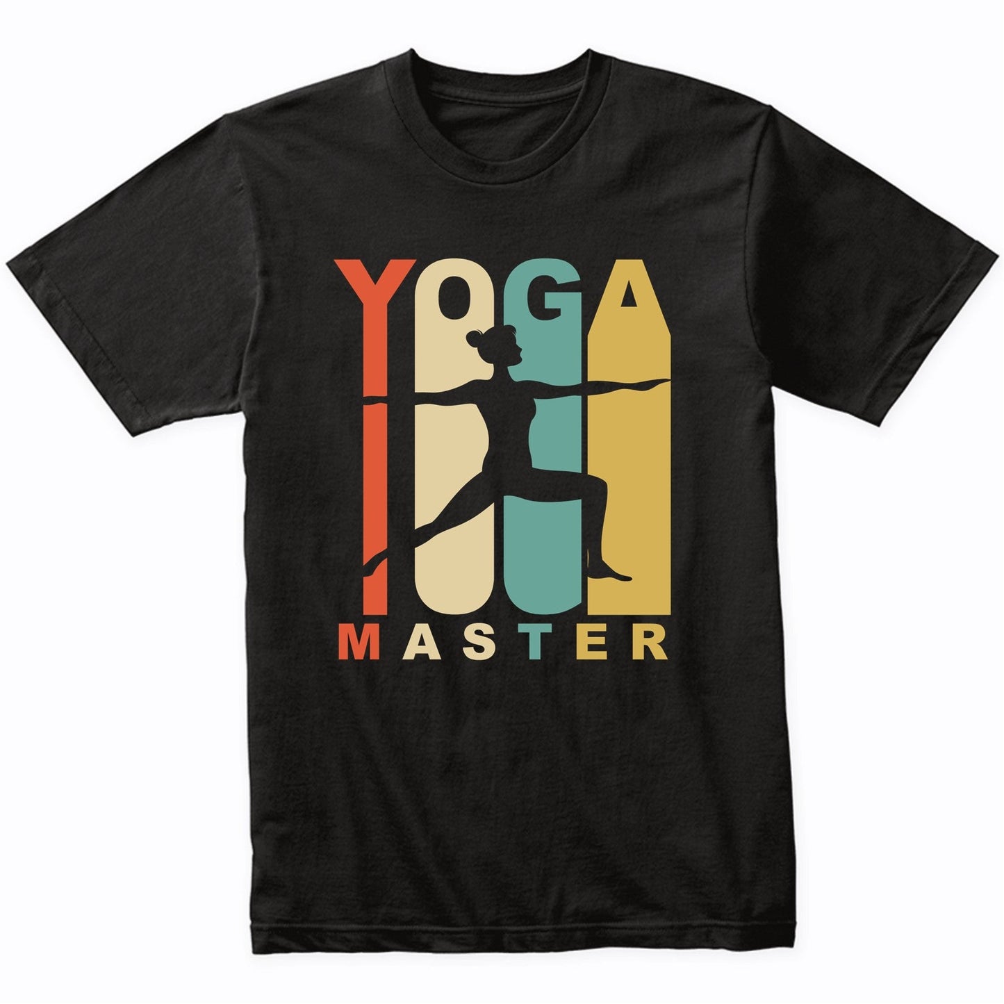 Vintage Style Yoga Master Warrior Two Yoga Pose Retro Shirt