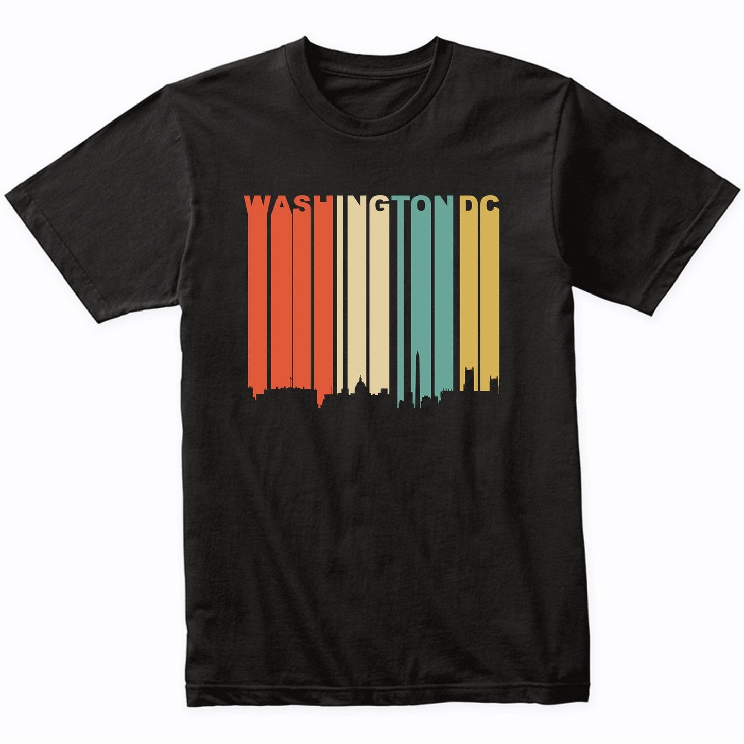 Retro 1970's Washington DC Cityscape Downtown Skyline Shirt