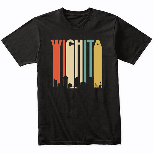 Retro 1970's Wichita Kansas Cityscape Downtown Skyline Shirt