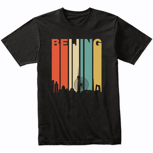 Retro Beijing China Cityscape Downtown Skyline T-Shirt