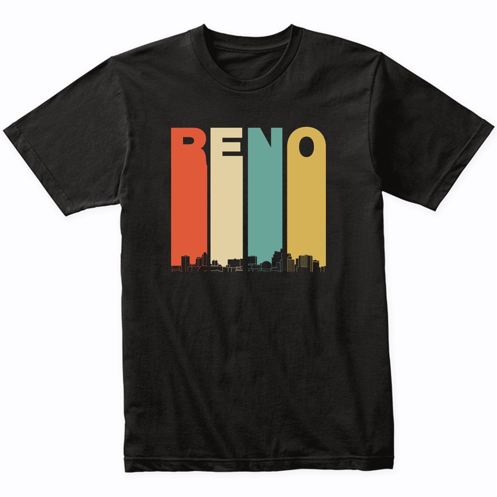 Vintage 1970's Style Reno Nevada Skyline T-Shirt