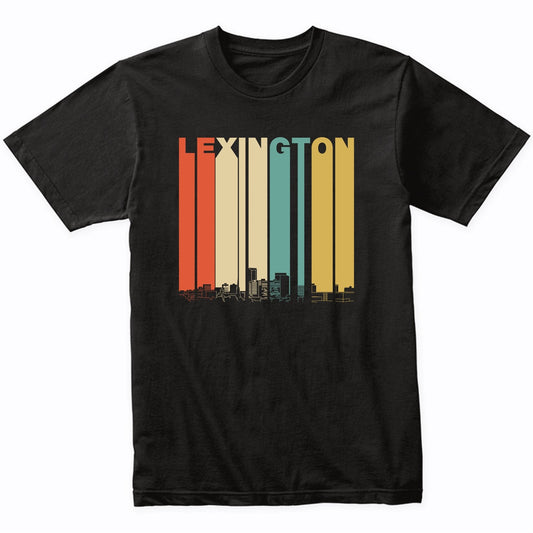 Vintage 1970's Style Lexington Kentucky Skyline T-Shirt