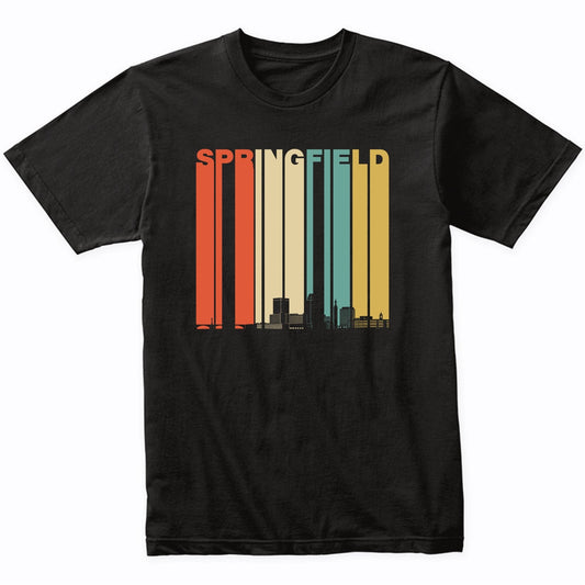 Vintage 1970's Style Springfield Massachusetts Skyline Shirt