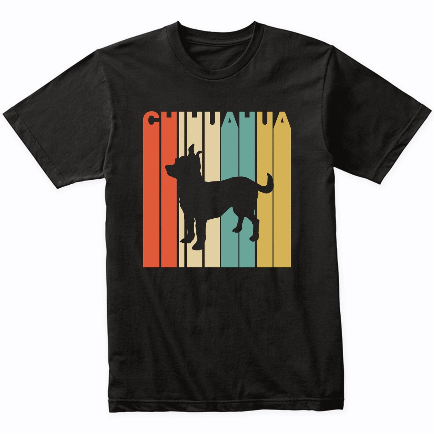 Vintage 1970's Style Chihuahua Silhouette Dog Owner T-Shirt