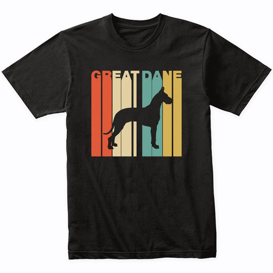 Vintage 1970's Style Great Dane Silhouette Dog Owner T-Shirt