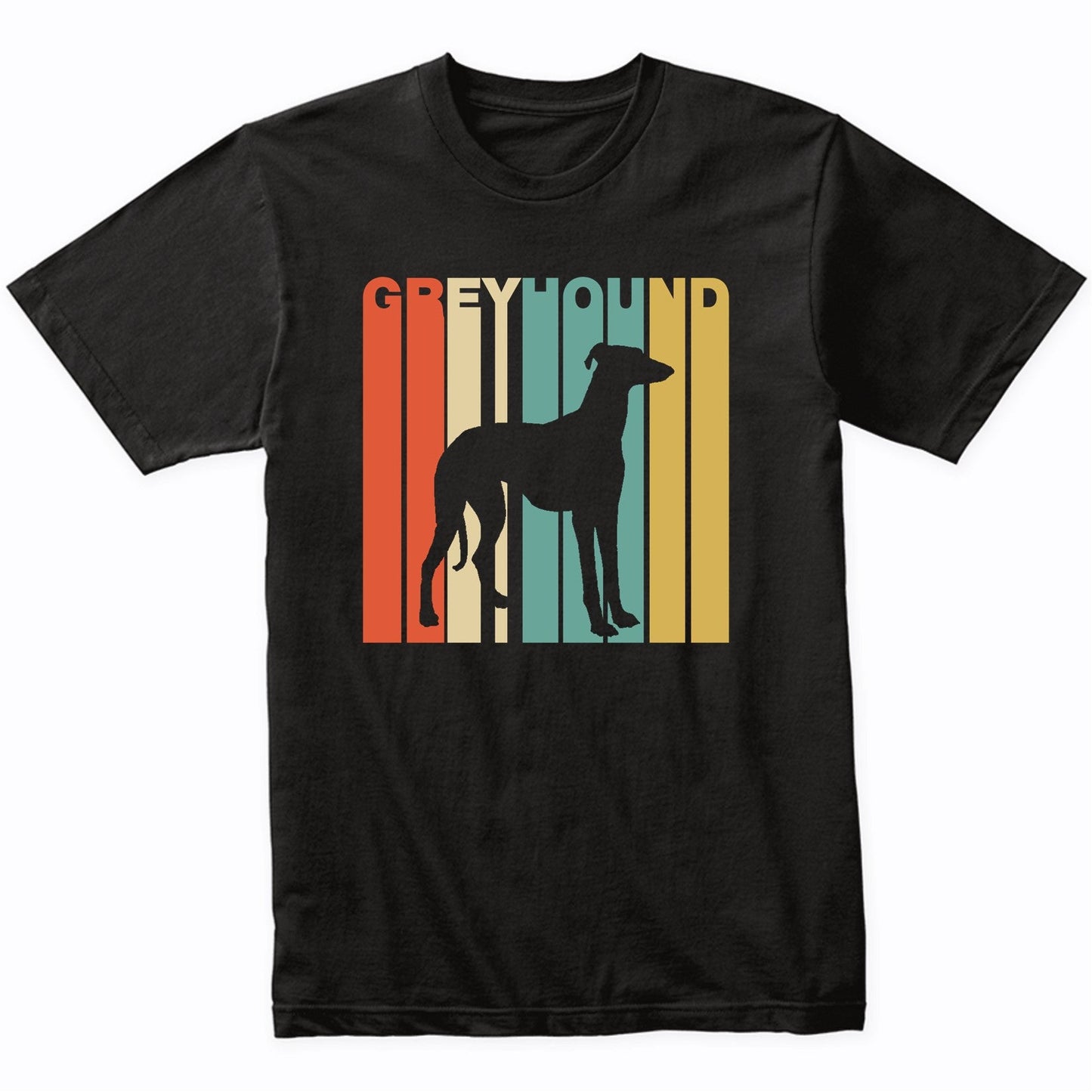 Vintage 1970's Style Greyhound Silhouette Dog Owner T-Shirt