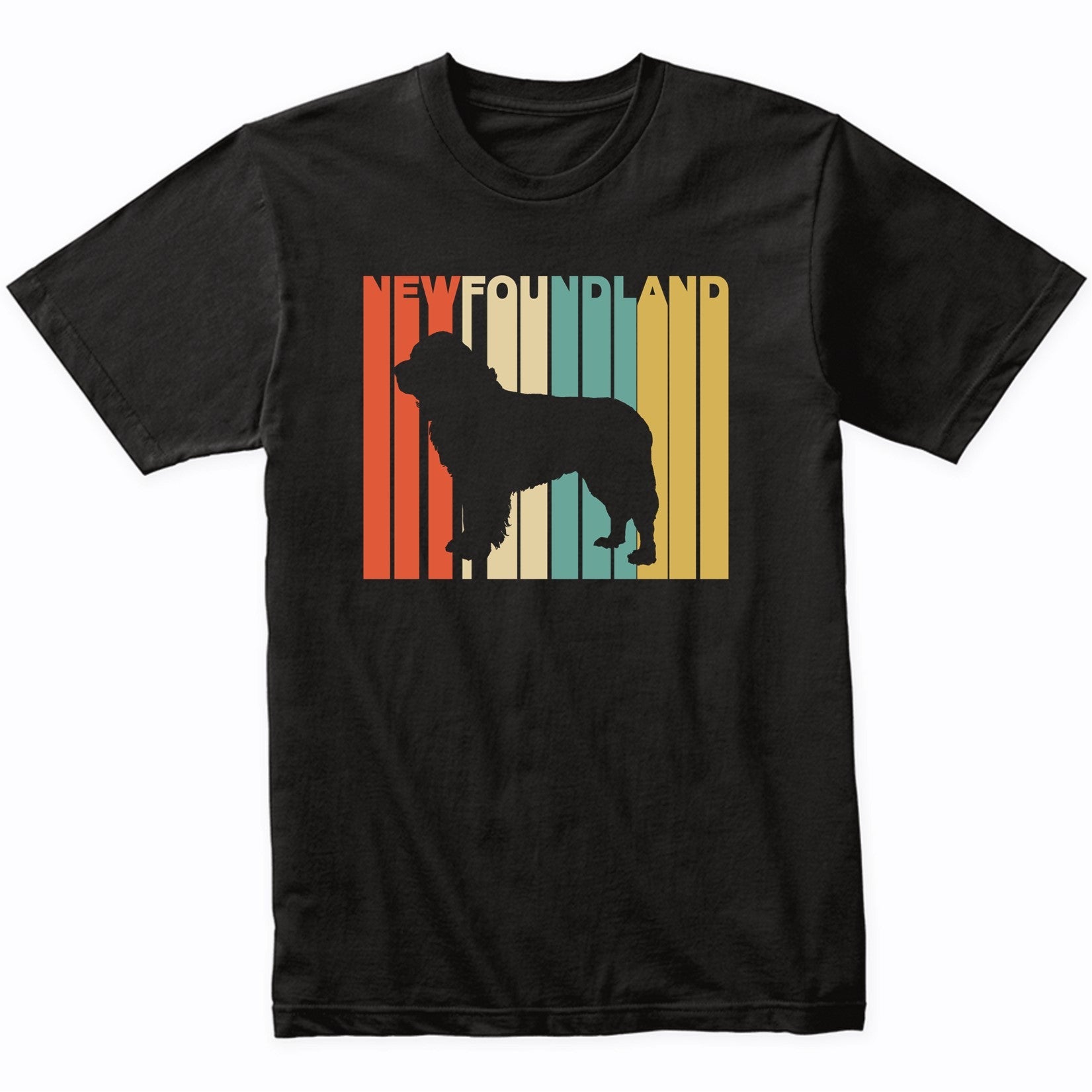 Vintage 1970's Style Newfoundland Silhouette Dog Owner Shirt