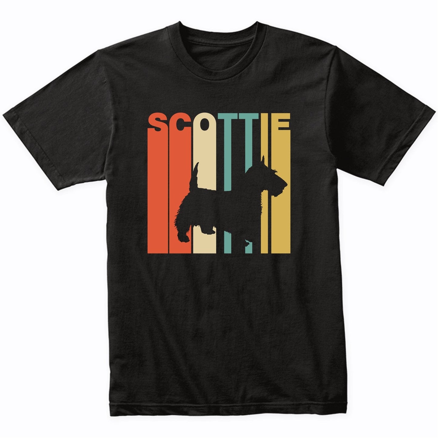 Vintage 1970's Style Scottie Silhouette Cool Dog Owner Shirt