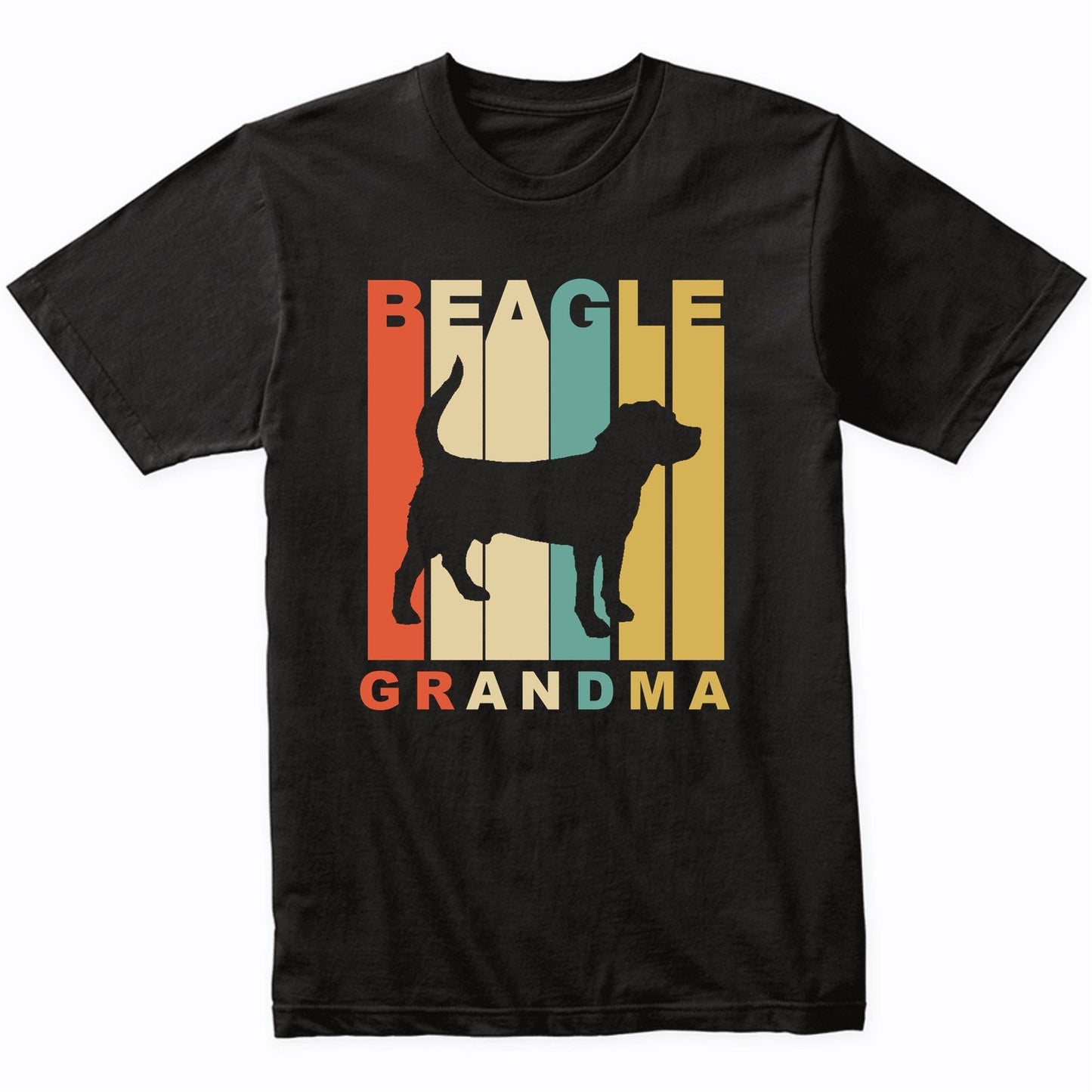 Retro Style Beagle Grandma Dog Grandparent T-Shirt