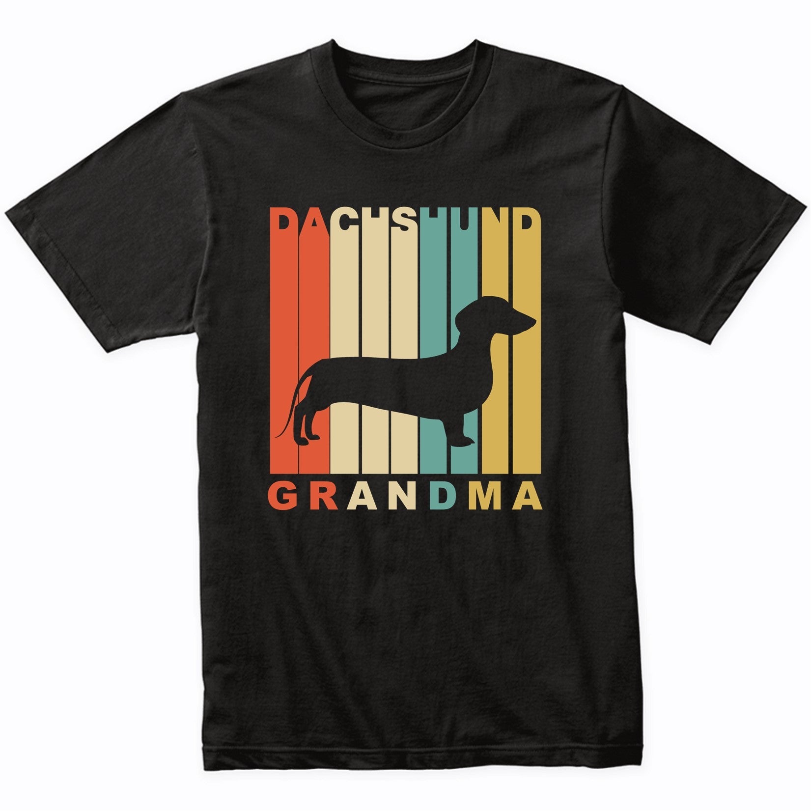 Retro Style Dachshund Grandma Dog Grandparent T-Shirt