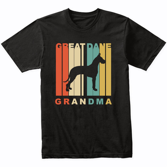 Retro Style Great Dane Grandma Dog Grandparent T-Shirt