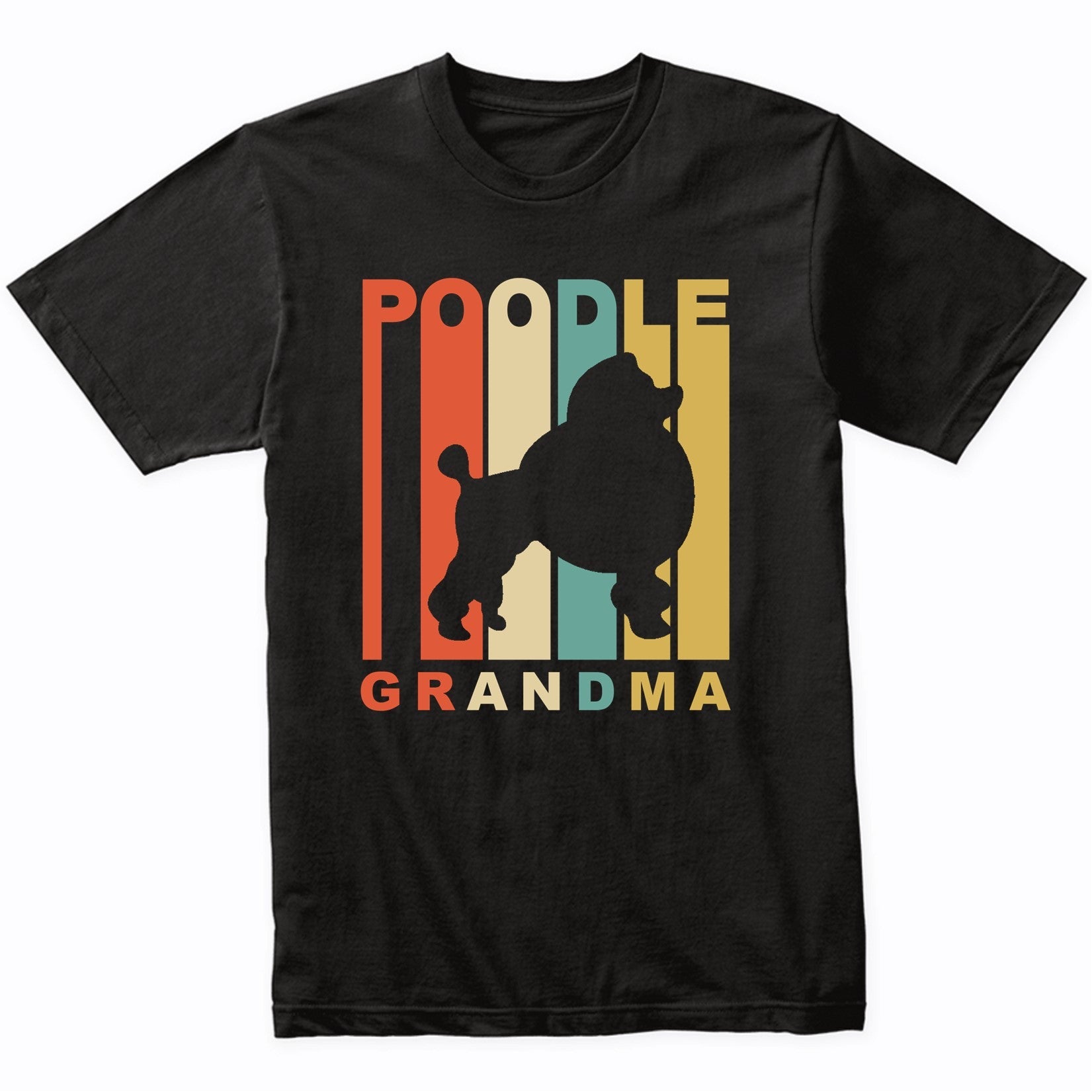 Retro Style Poodle Grandma Dog Grandparent T-Shirt