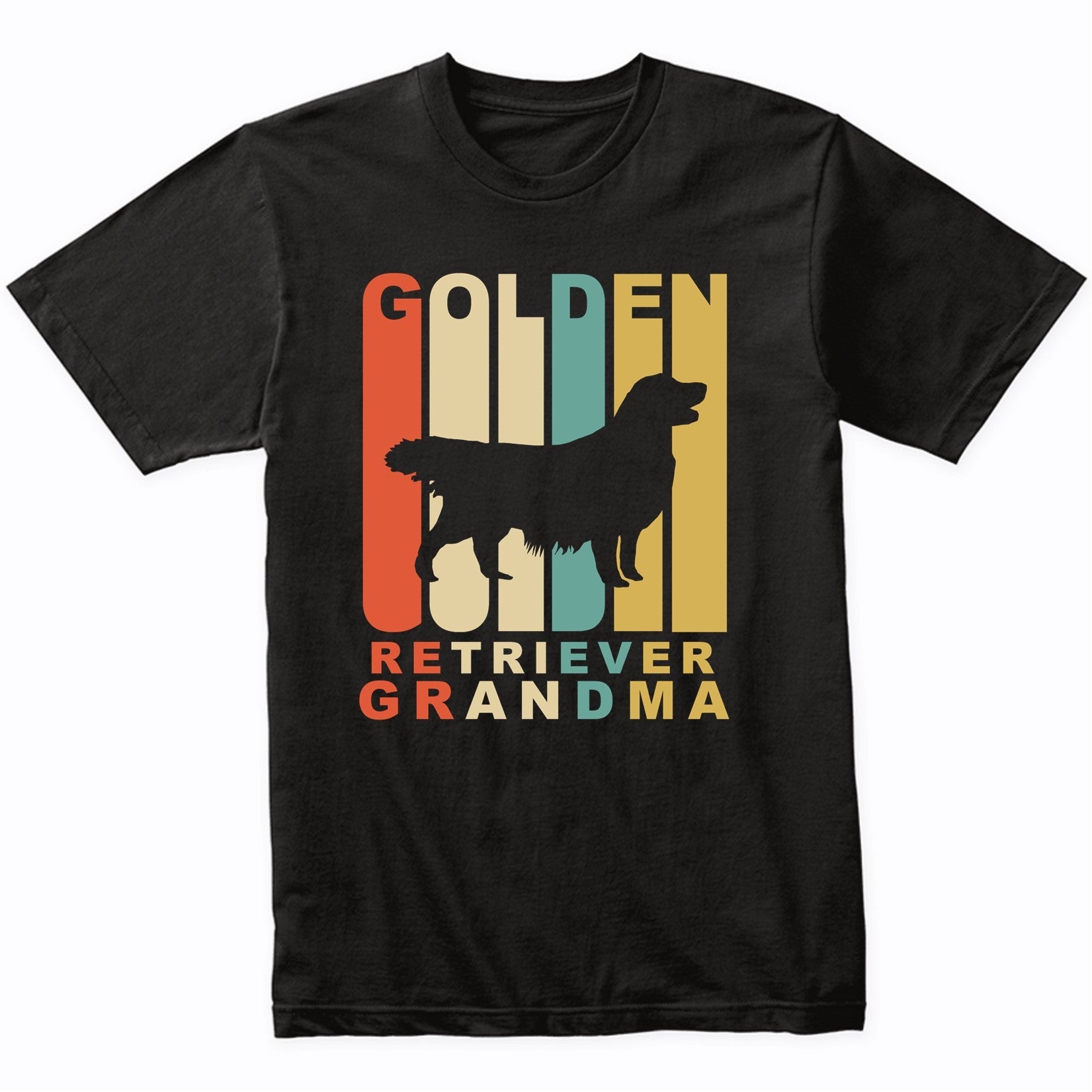 Retro Style Golden Retriever Grandma Dog Grandparent T-Shirt