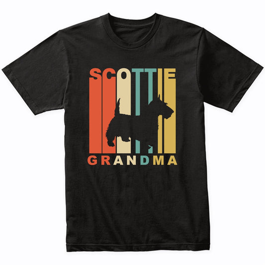 Retro Style Scottie Grandma Dog Grandparent T-Shirt