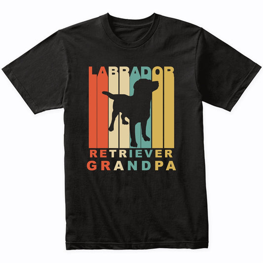 Retro Style Labrador Retriever Grandpa Dog Grandparent Shirt