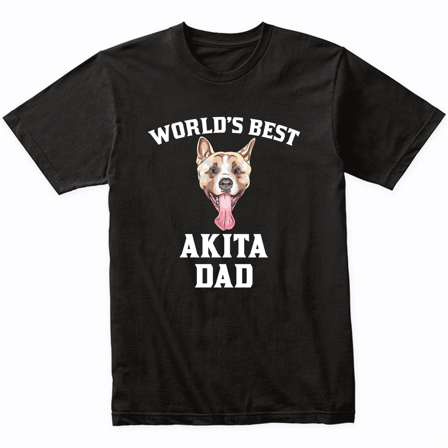 World's Best Akita Dad Dog Owner Graphic T-Shirt