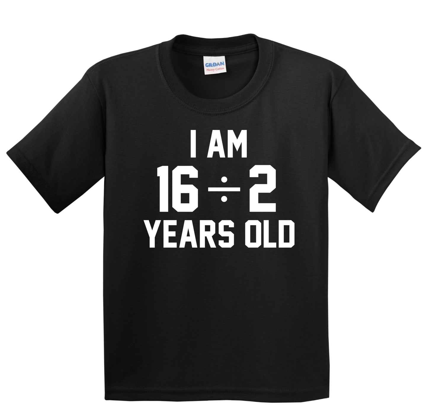 I Am 16 Divided By 2 8th Birthday Math Kids Shirt