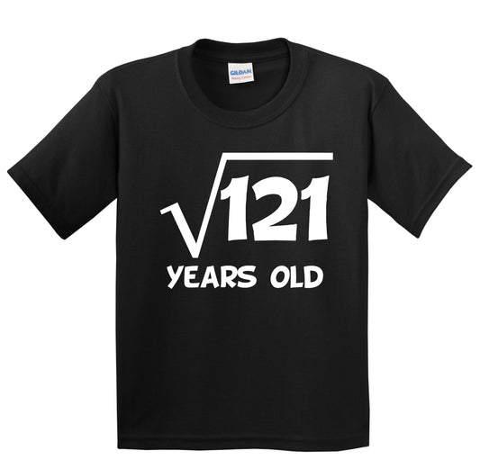 Kids 11th Birthday Shirt Square Root 11 Years Old Math T-Shirt