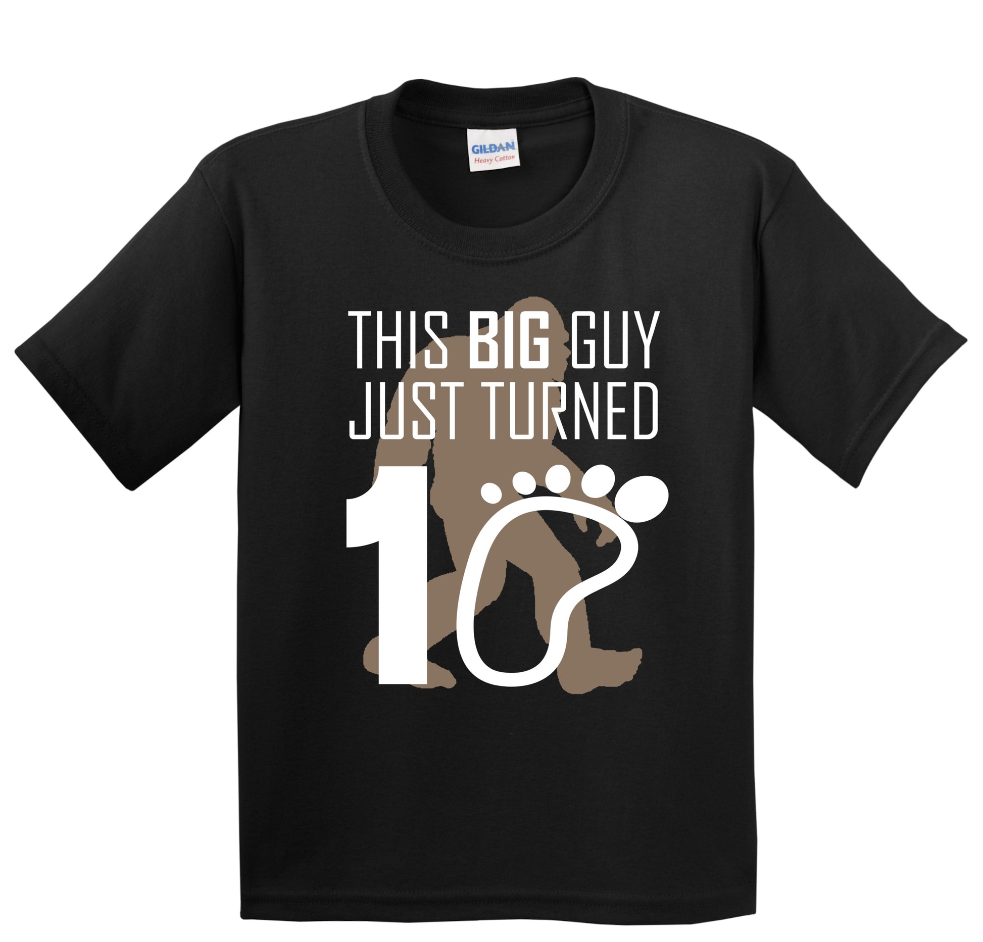 10th Birthday Bigfoot Shirt - This Big Guy Just Turned 10