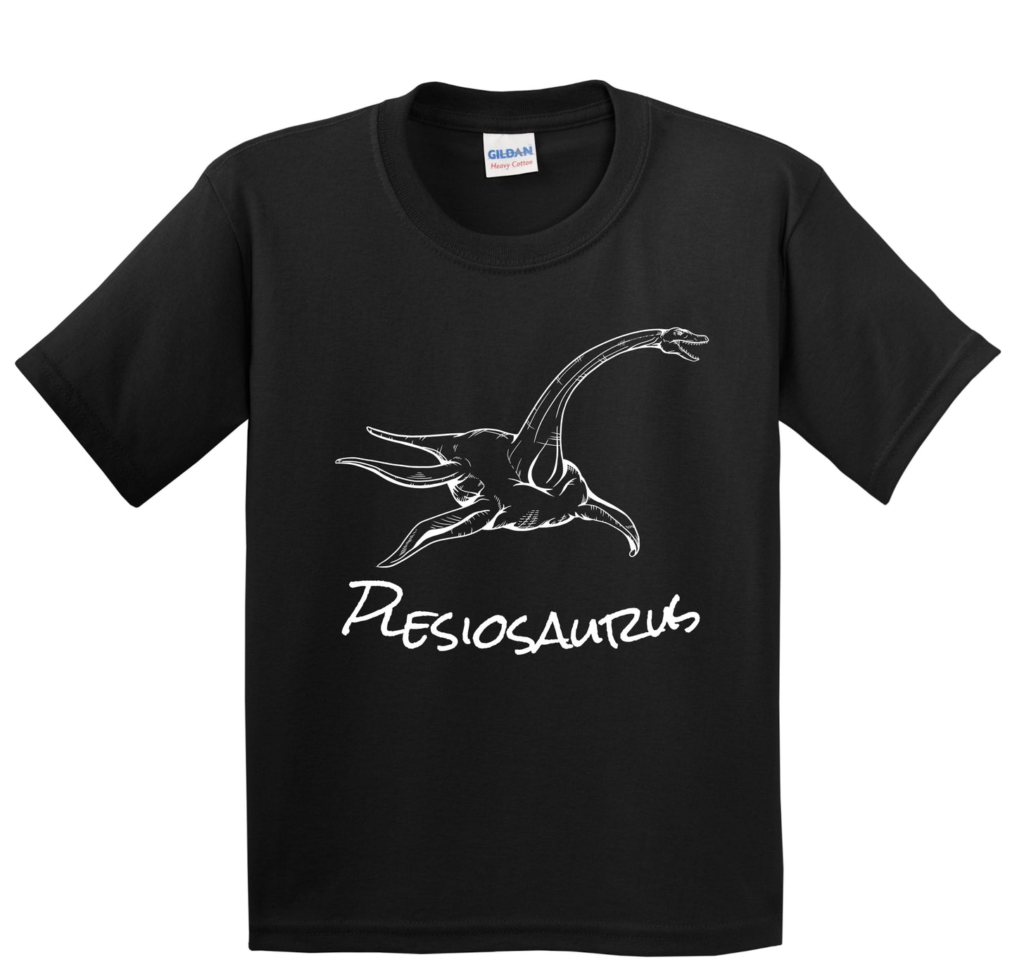 Plesiosaurus Sketch Cool Prehistoric Animal Dinosaur Kids T-Shirt