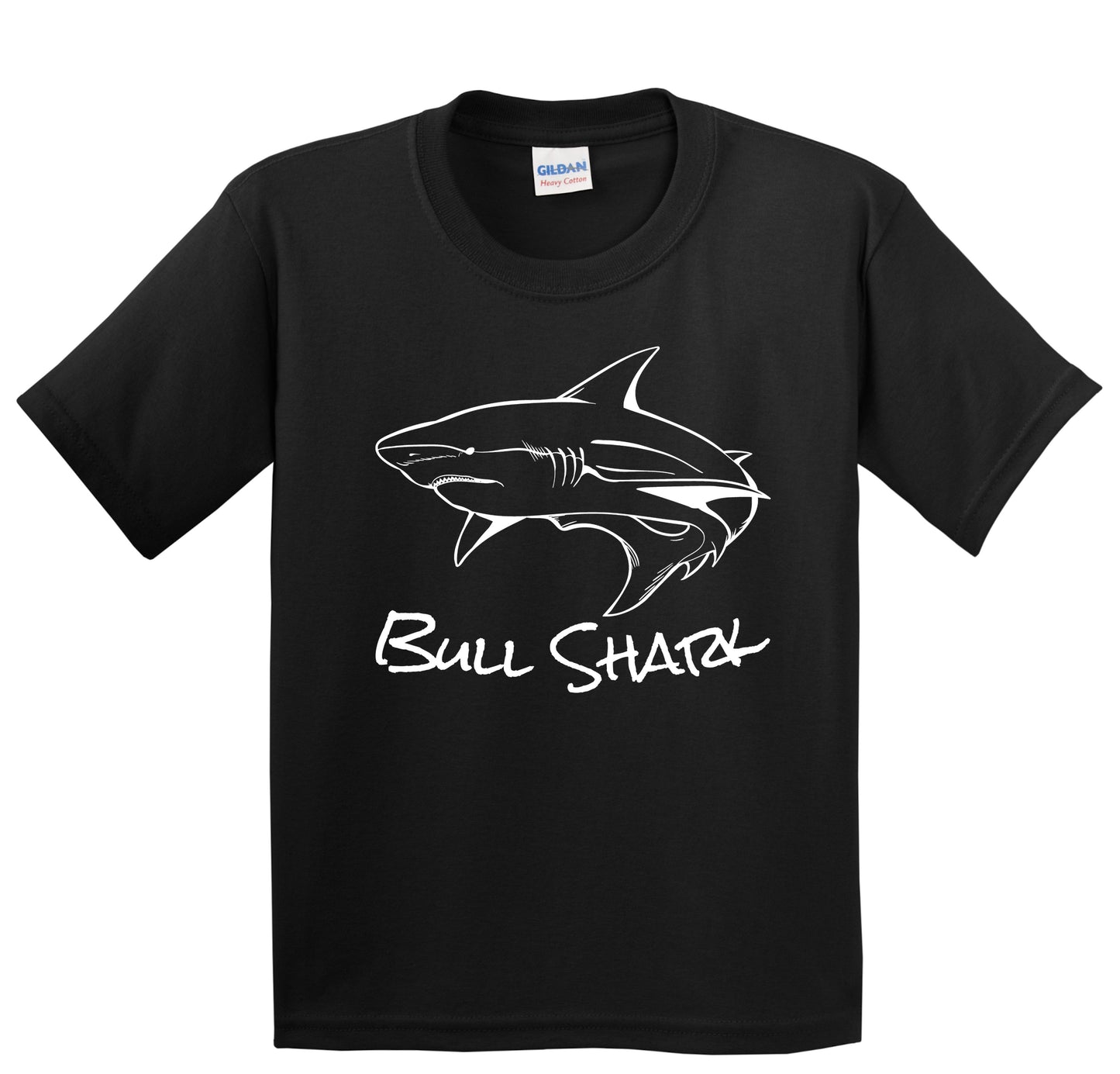 Bull Shark Sketch Cool Shark Kids T-Shirt