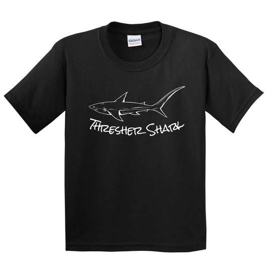 Thresher Shark Sketch Cool Shark Kids T-Shirt