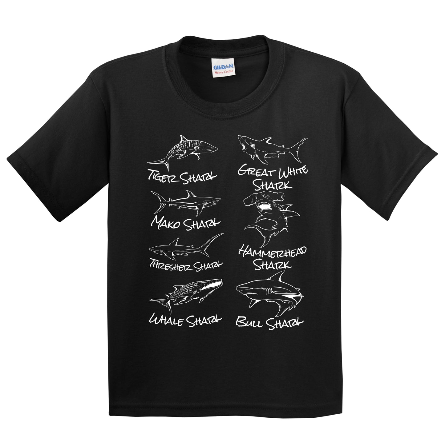 Types of Sharks Cool Shark Kids T-Shirt
