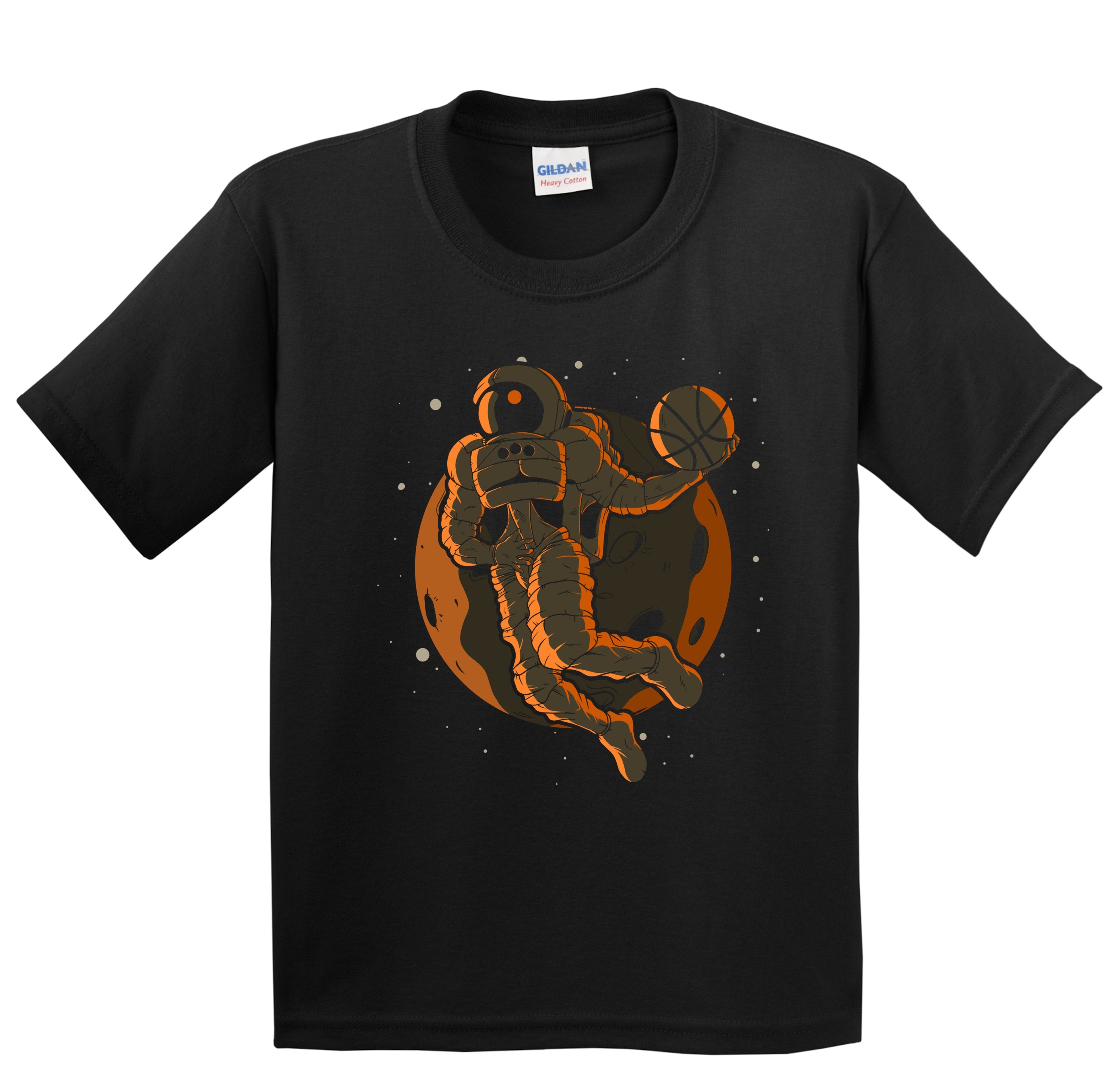 Basketball Dunk Astronaut Outer Space Spaceman Kids T-Shirt – Really ...