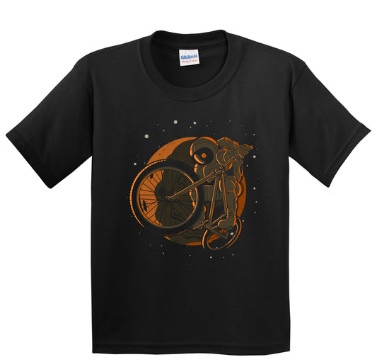 BMX Astronaut Outer Space Spaceman Kids T-Shirt