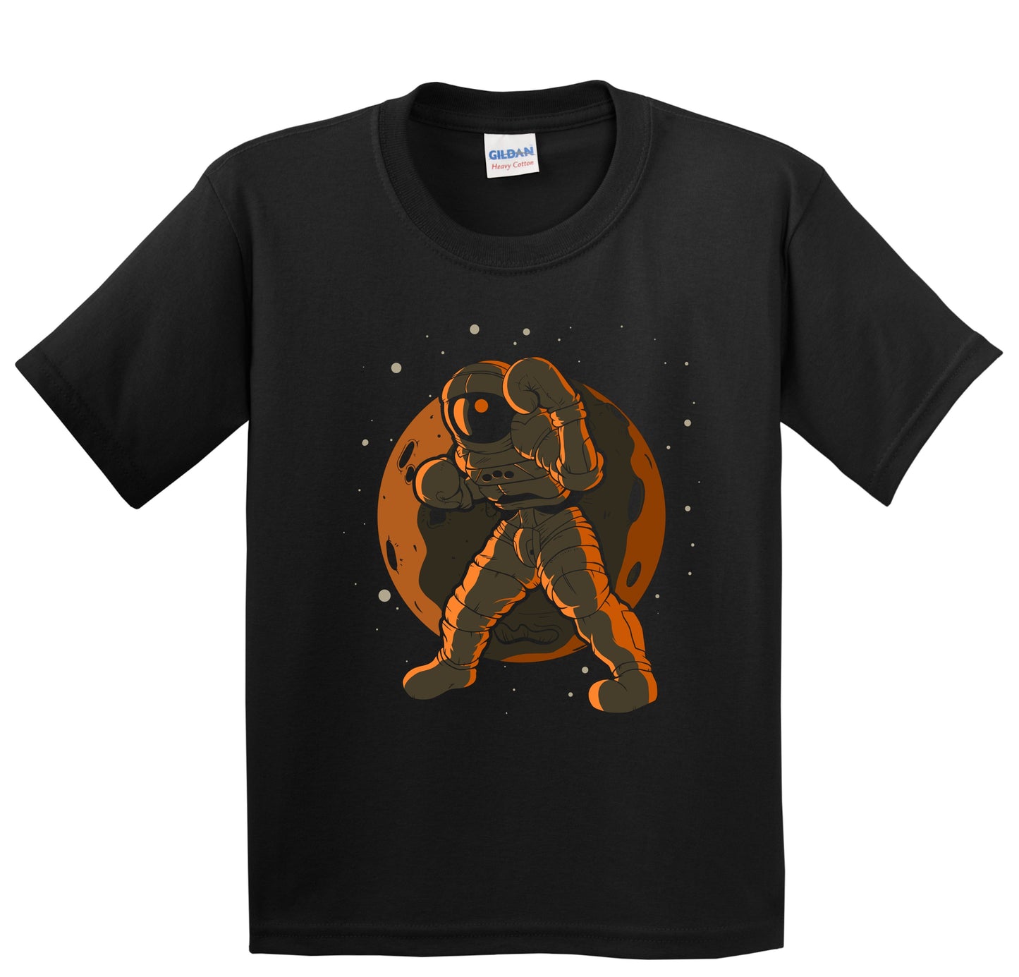 Boxing Astronaut Outer Space Spaceman Kids T-Shirt
