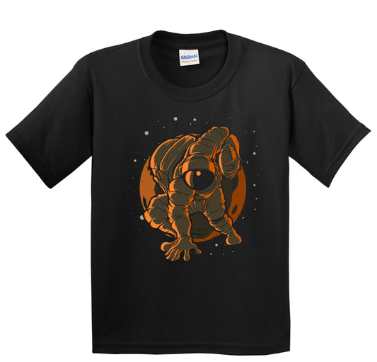Football Astronaut Outer Space Spaceman Kids T-Shirt