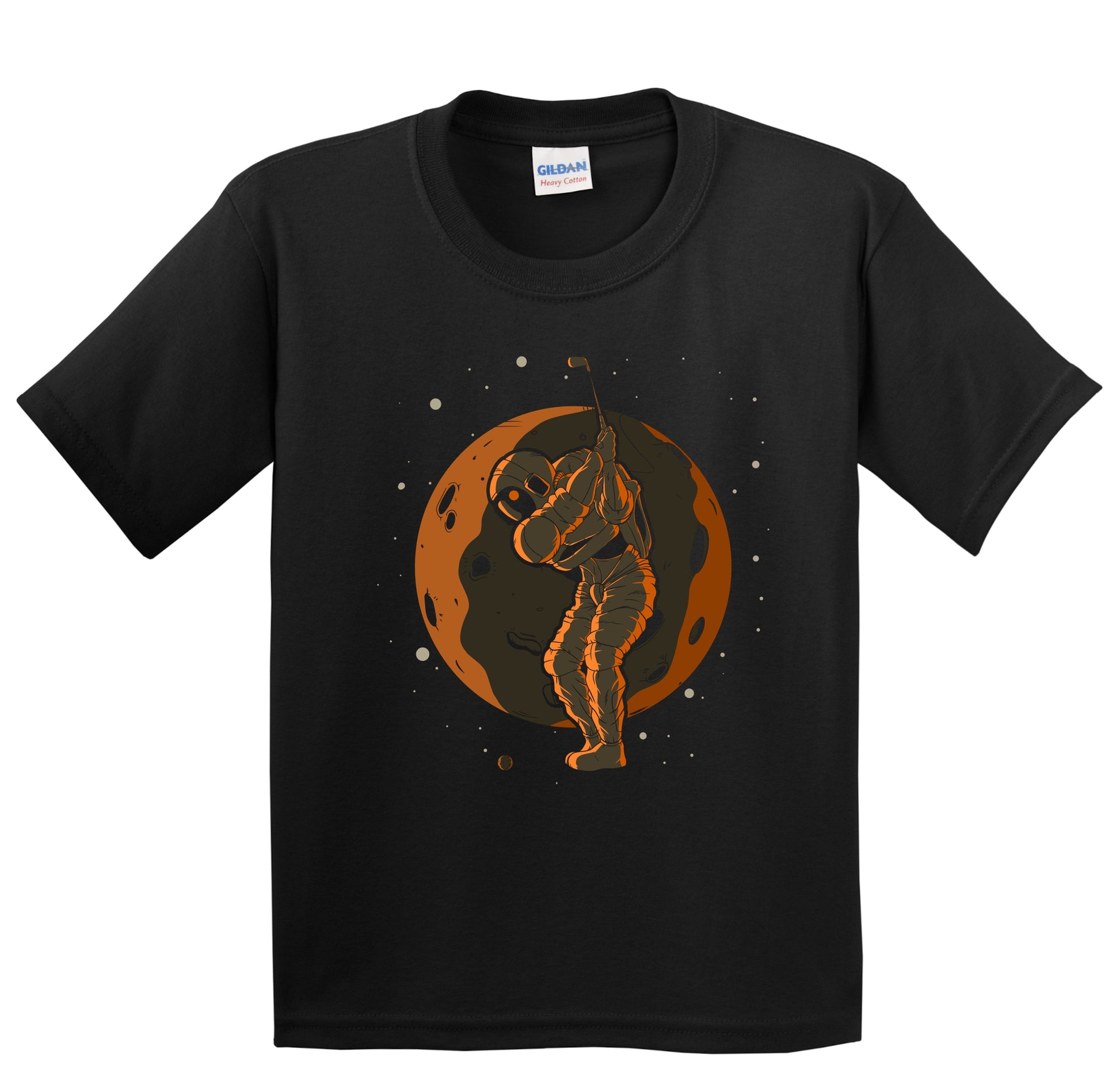 Golf Astronaut Outer Space Spaceman Kids T-Shirt