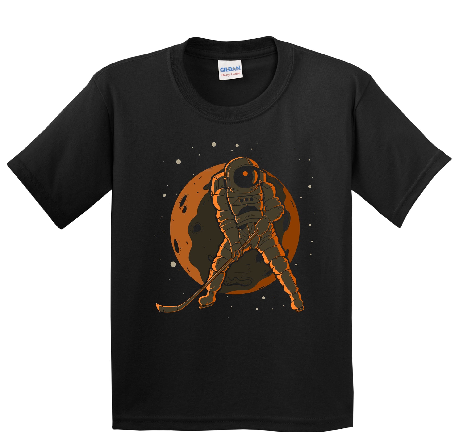 Hockey Astronaut Outer Space Spaceman Kids T-Shirt