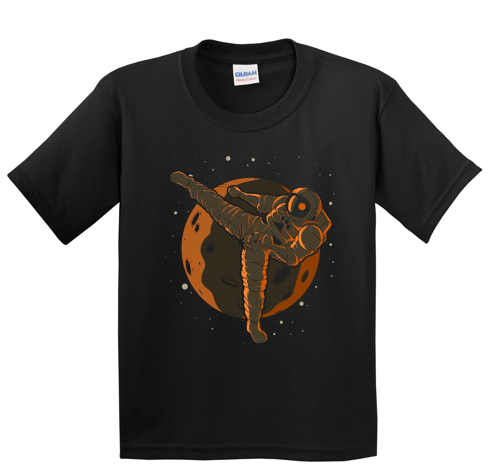 Karate Astronaut Outer Space Spaceman Kids T-Shirt