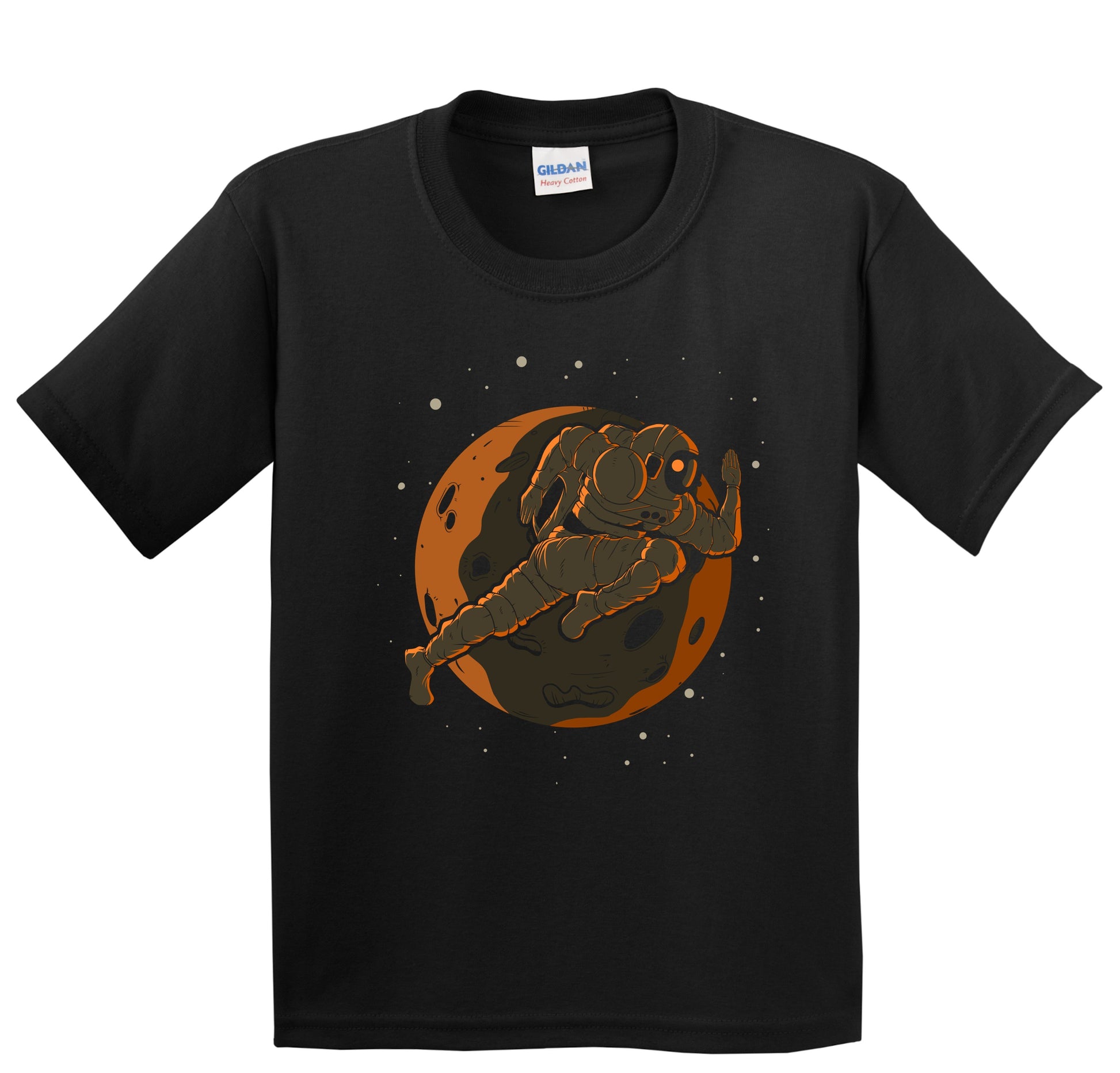 Running Astronaut Outer Space Spaceman Kids T-Shirt