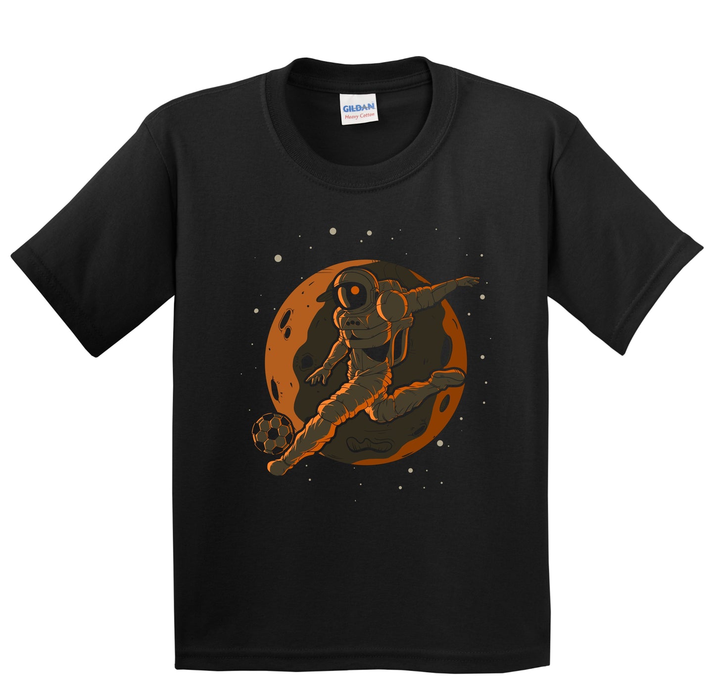 Soccer Astronaut Outer Space Spaceman Kids T-Shirt