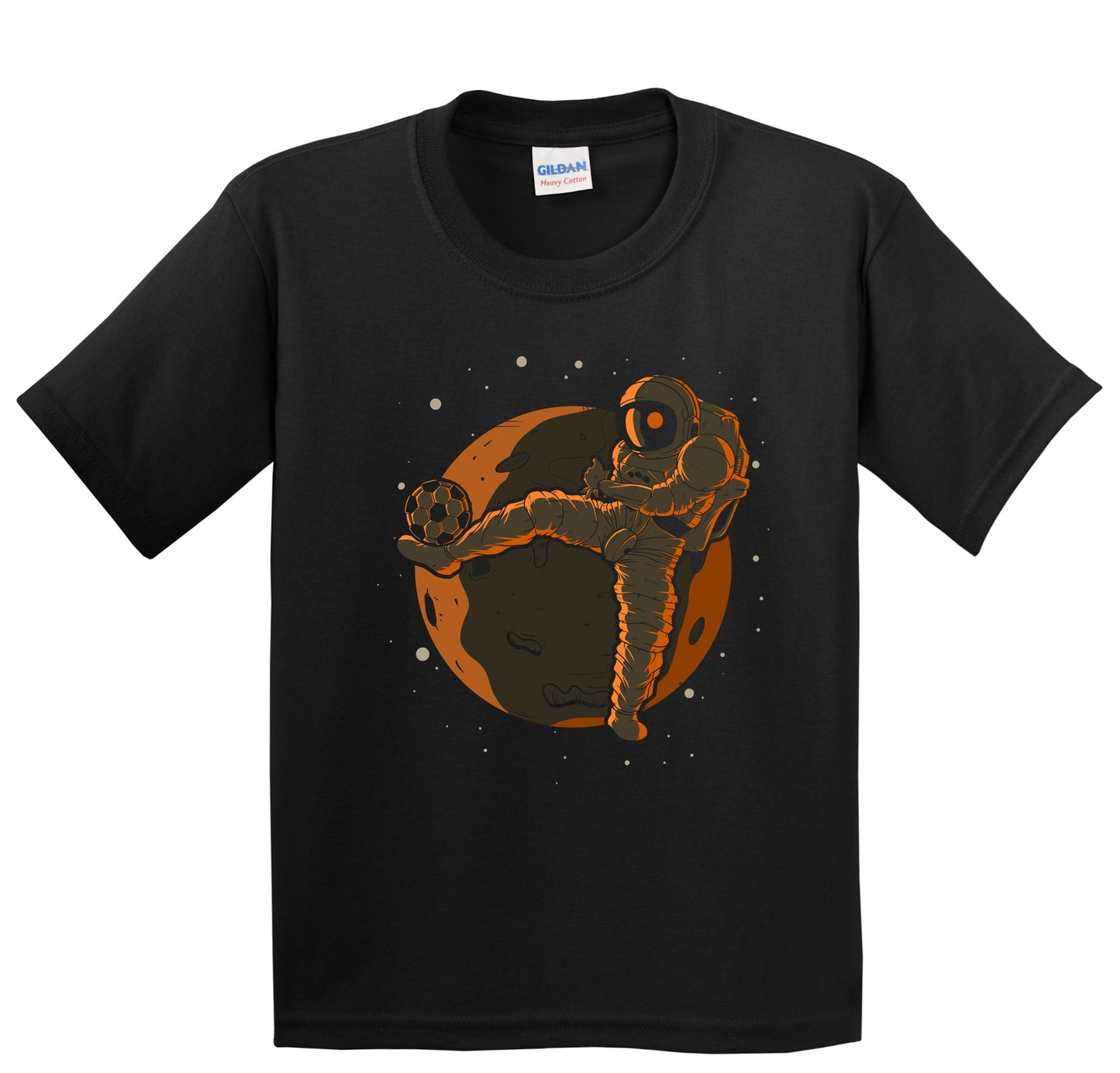 Soccer Astronaut Outer Space Spaceman Kids T-Shirt