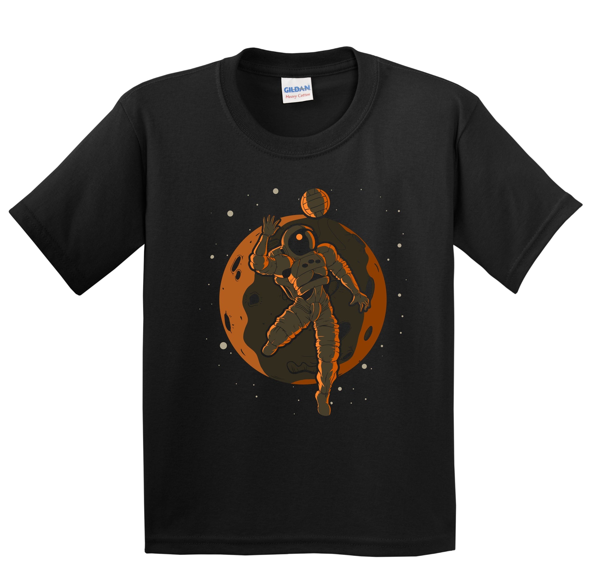 Volleyball Astronaut Outer Space Spaceman Kids T-Shirt